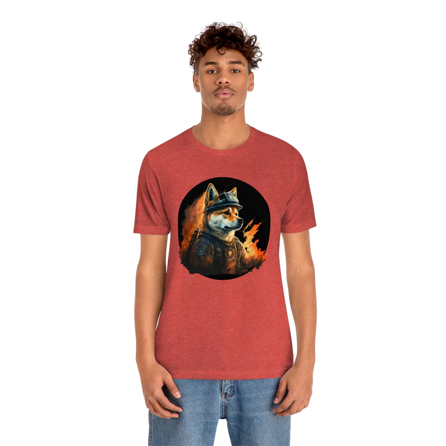 Shiba Inu Firefighter T-Shirt | Support Our Brave First Responders | Shiba Inu Tee with High-Quality Print