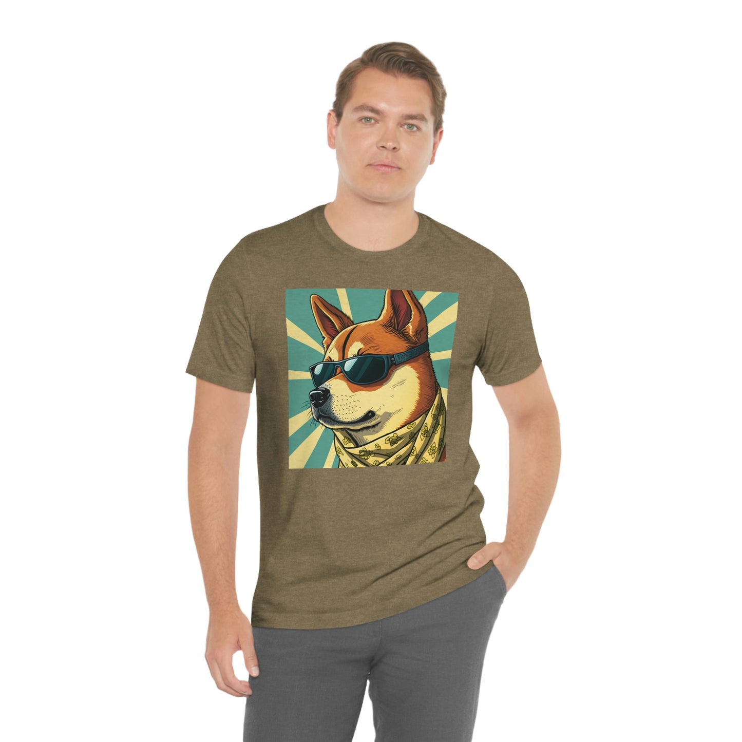 Trendy Shiba Inu T-Shirt | Cartoon Bandana and Sunglasses Design | Shiba Tee with High-Quality Print | Great Gift Idea