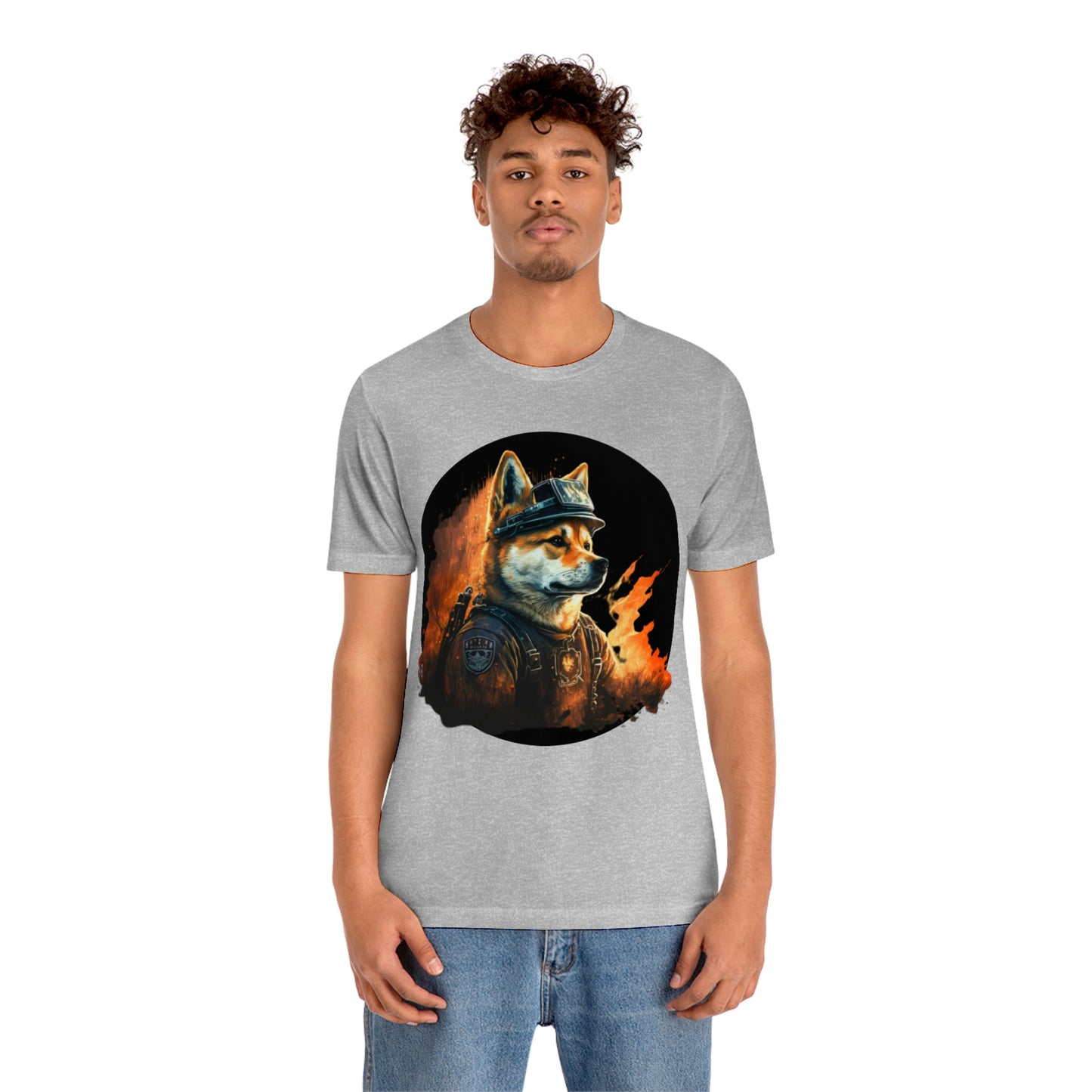 Shiba Inu Firefighter T-Shirt | Support Our Brave First Responders | Soft Cotton Tee with High-Quality Print