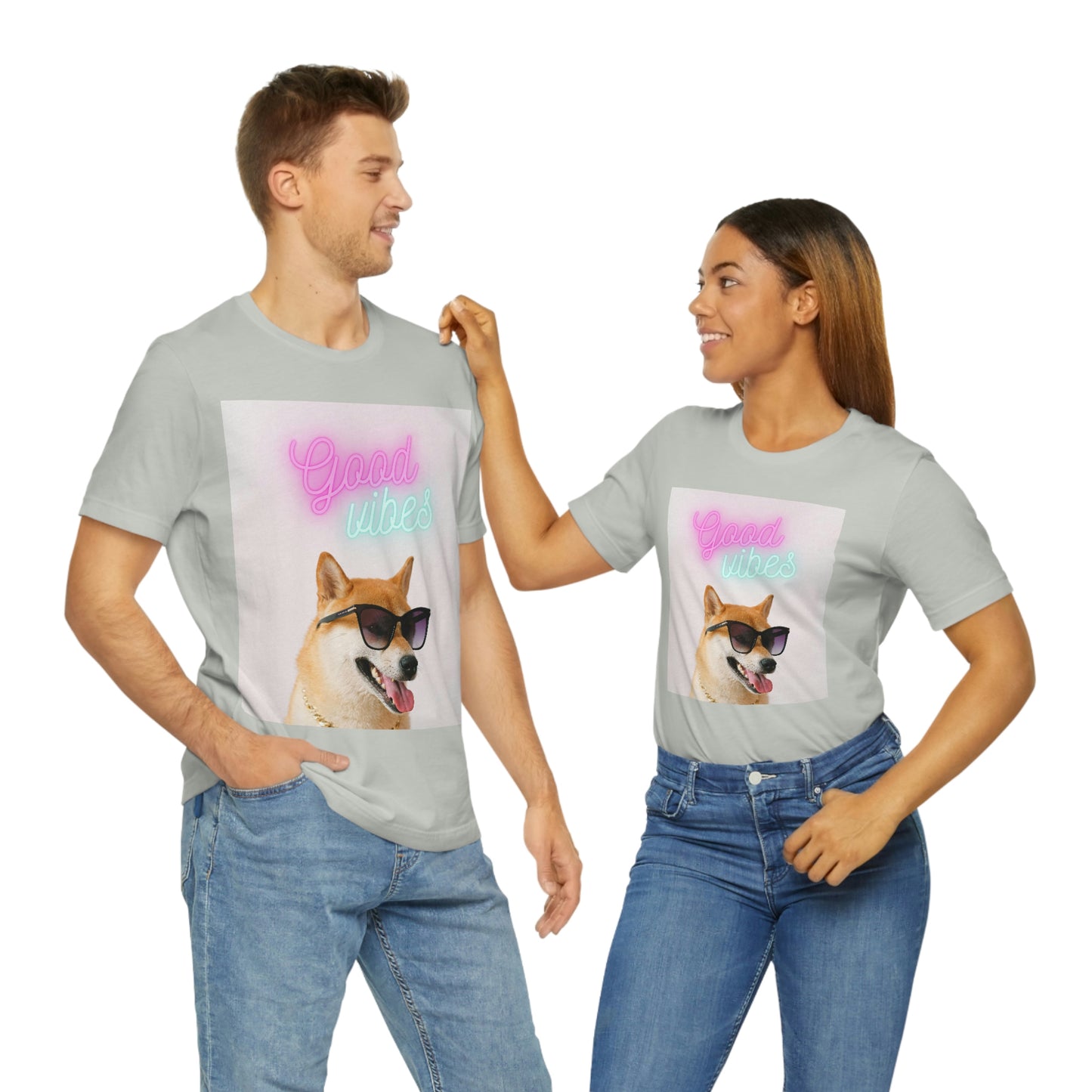 Good Vibes | Shiba Inu | Unisex Jersey Short Sleeve Tee