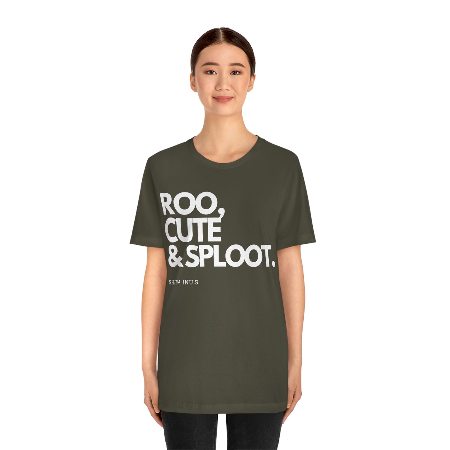 Roo, Cute & Sploot | White Ink | Unisex Jersey Short Sleeve Tee