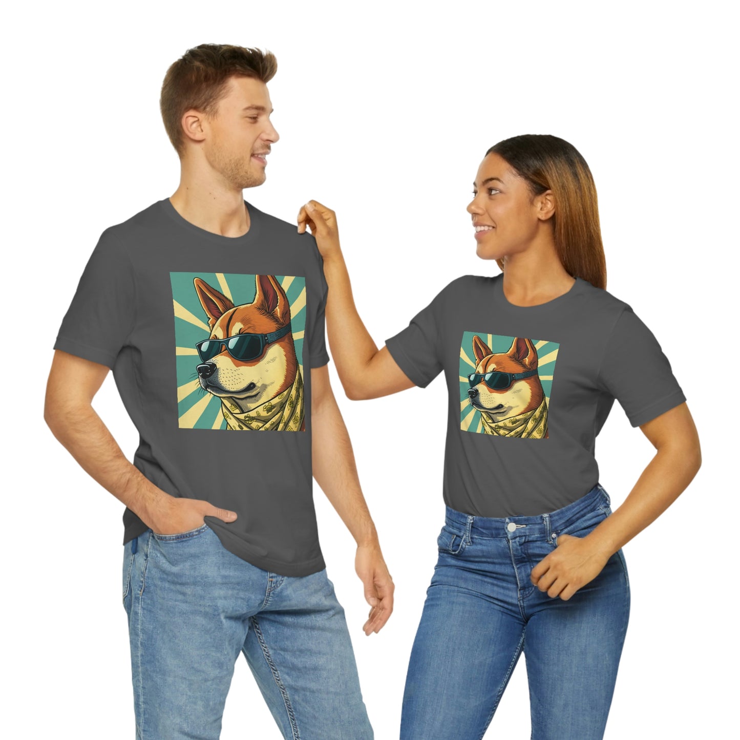 Trendy Shiba Inu T-Shirt | Cartoon Bandana and Sunglasses Design | Shiba Tee with High-Quality Print | Great Gift Idea