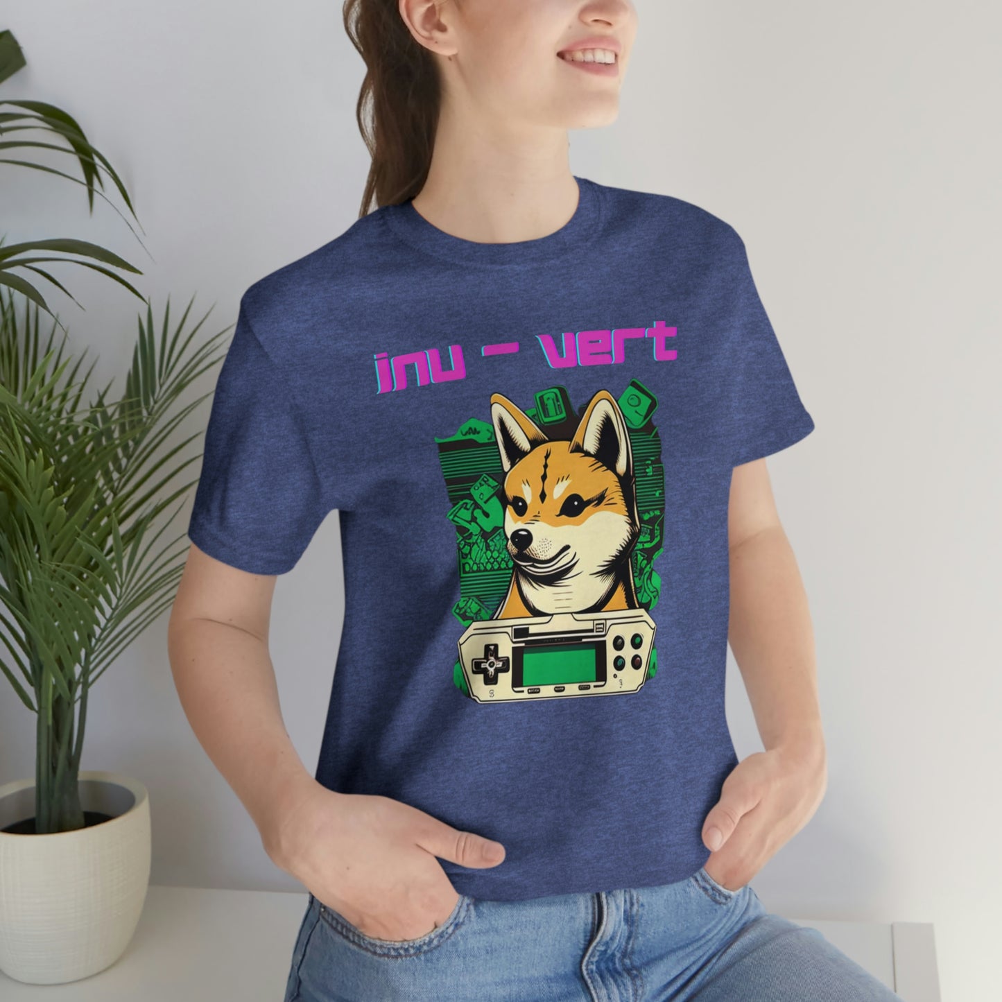 Inu - Vert Shiba Inu Funny Gamer Tshirt | Dog Owner Top