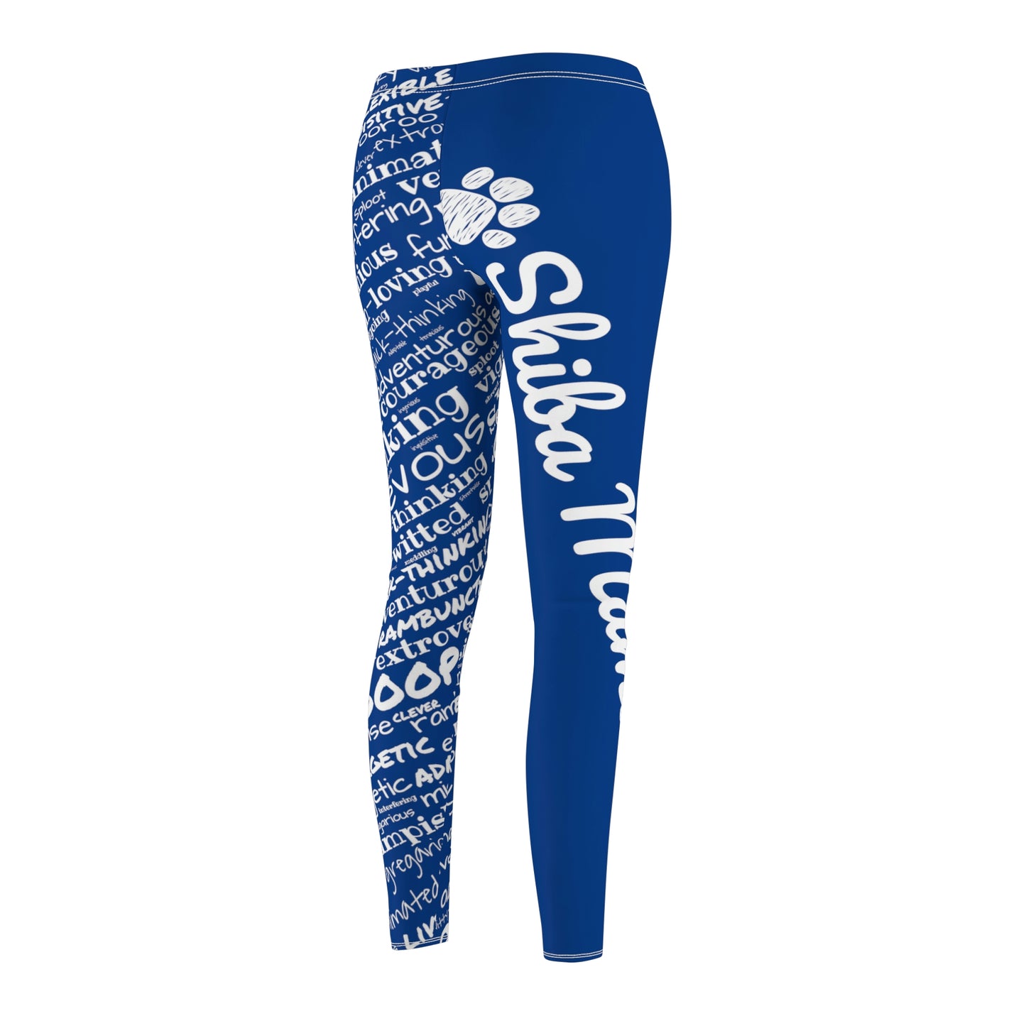 Shiba Wordle | Women's Cut & Sew Casual Leggings