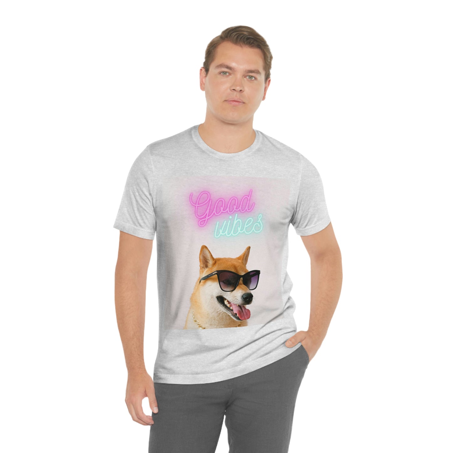 Good Vibes | Shiba Inu | Unisex Jersey Short Sleeve Tee