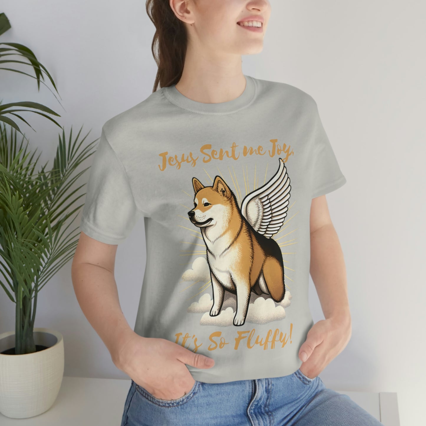 Jesus Sent me Joy | Shiba Inu | Unisex Jersey Short Sleeve Tee