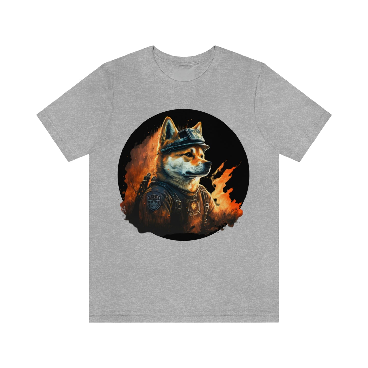 Shiba Inu Firefighter T-Shirt | Support Our Brave First Responders | Soft Cotton Tee with High-Quality Print