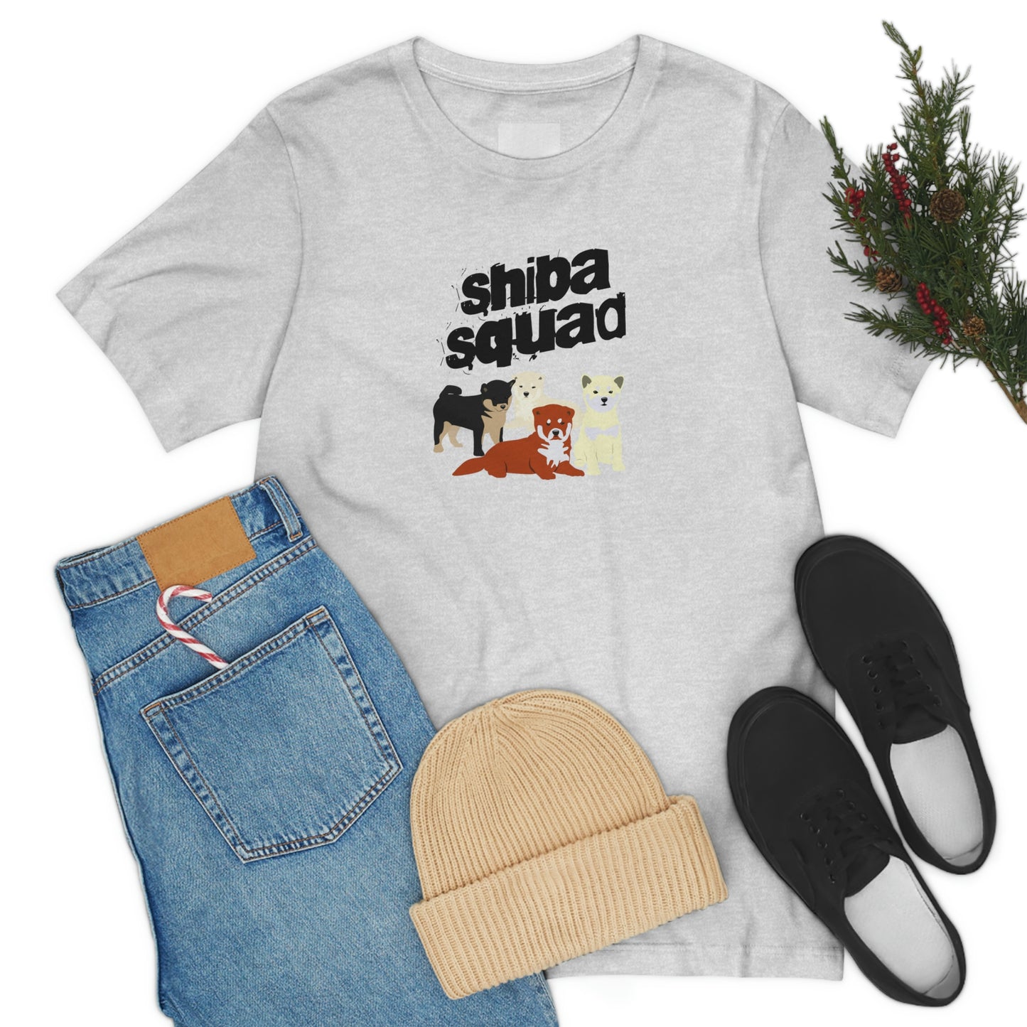 Unleash Your Inner Shiba Squad with Our Adorable T-Shirt Featuring 3 Cute Shiba Inus!