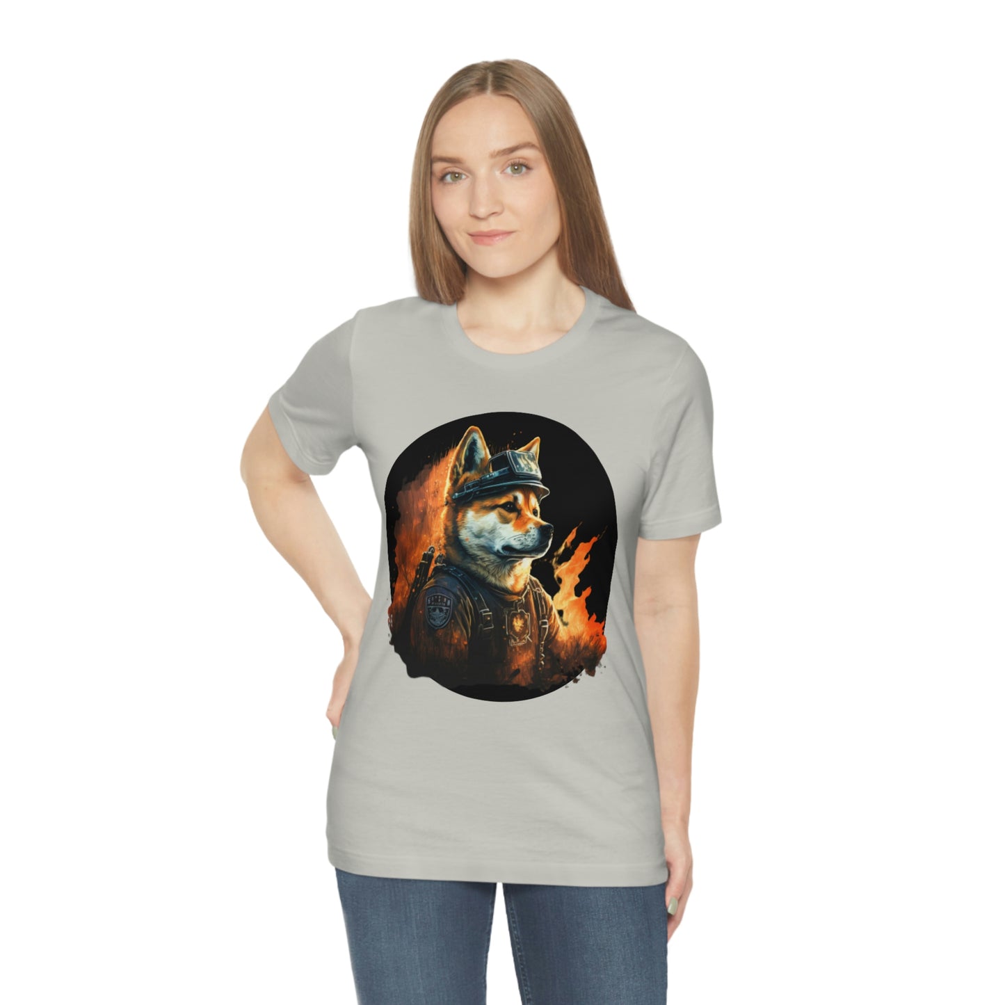 Shiba Inu Firefighter T-Shirt | Support Our Brave First Responders | Soft Cotton Tee with High-Quality Print