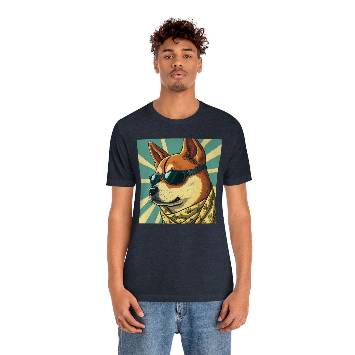 Trendy Shiba Inu T-Shirt | Cartoon Bandana and Sunglasses Design | Shiba Tee with High-Quality Print | Great Gift Idea