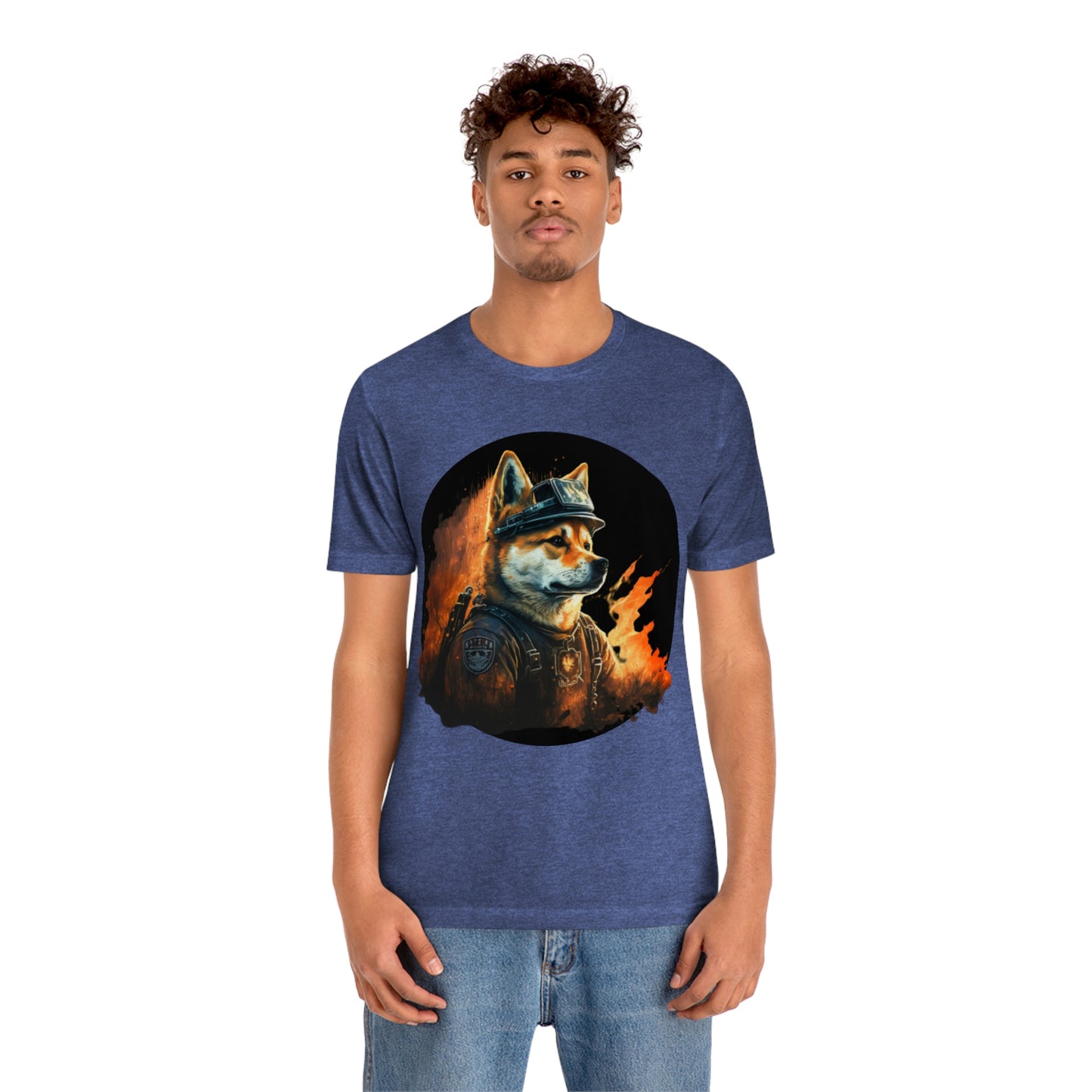 Shiba Inu Firefighter T-Shirt | Support Our Brave First Responders | Soft Cotton Tee with High-Quality Print