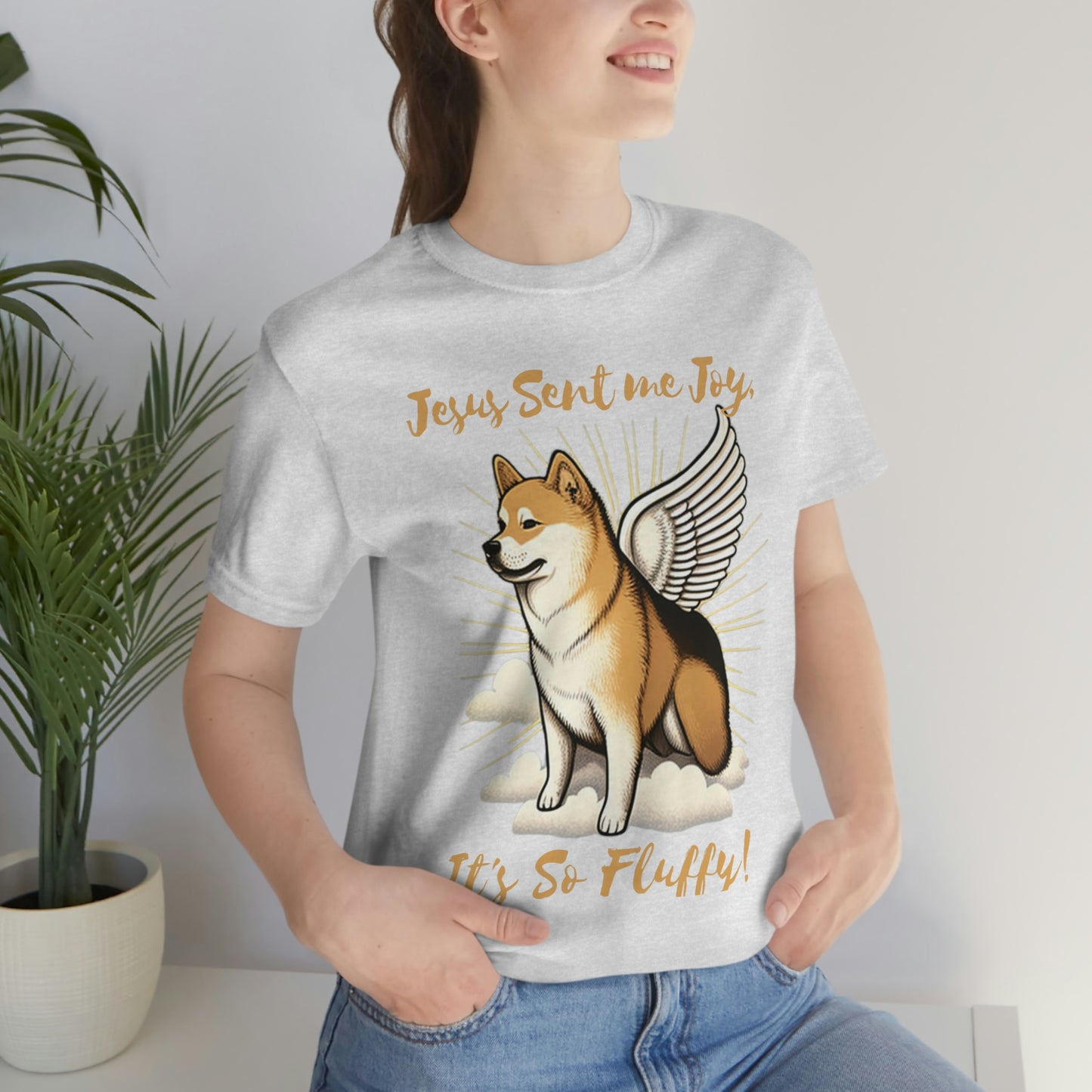 Jesus Sent me Joy | Shiba Inu | Unisex Jersey Short Sleeve Tee