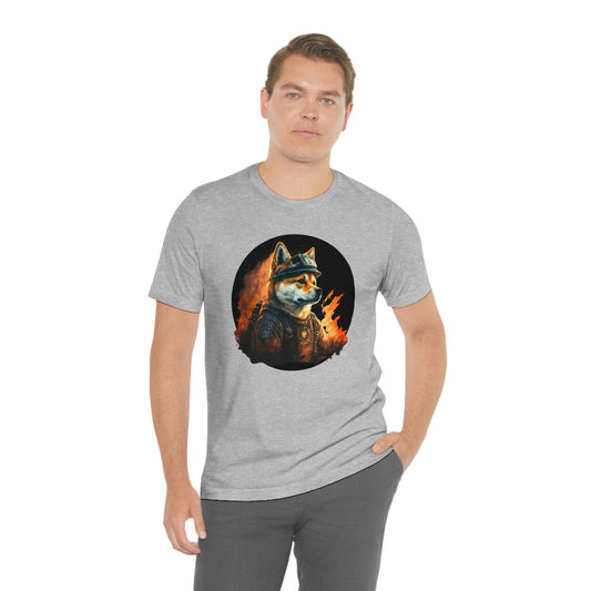 Shiba Inu Firefighter T-Shirt | Support Our Brave First Responders | Shiba Inu Tee with High-Quality Print