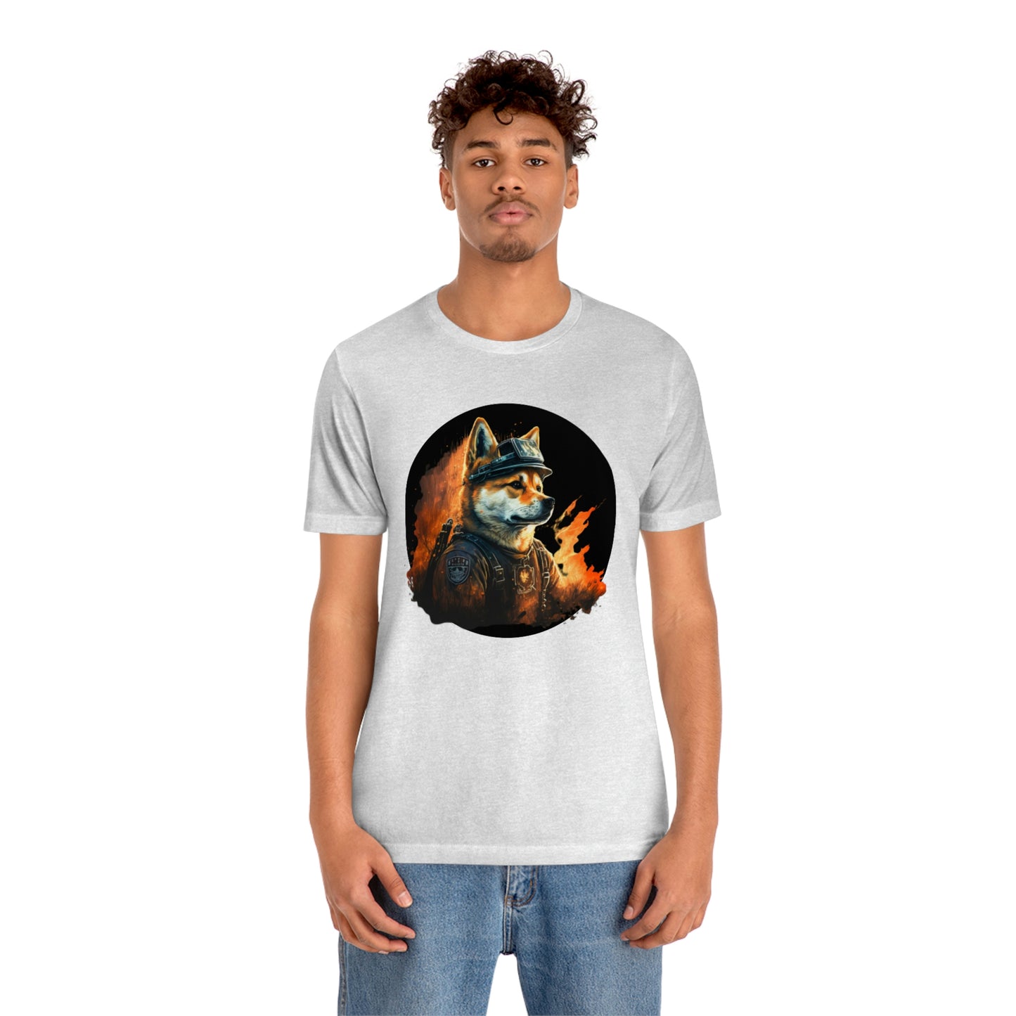 Shiba Inu Firefighter T-Shirt | Support Our Brave First Responders | Shiba Inu Tee with High-Quality Print