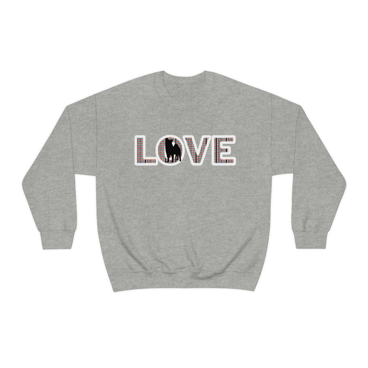 Shiba Inu Sweatshirt - 'LOVE' Shiba's Design - Crewneck Sweatshirt - Soft, Warm, and Stylish Great Warm Shiba Inu Gift for a Shiba Inu Lover