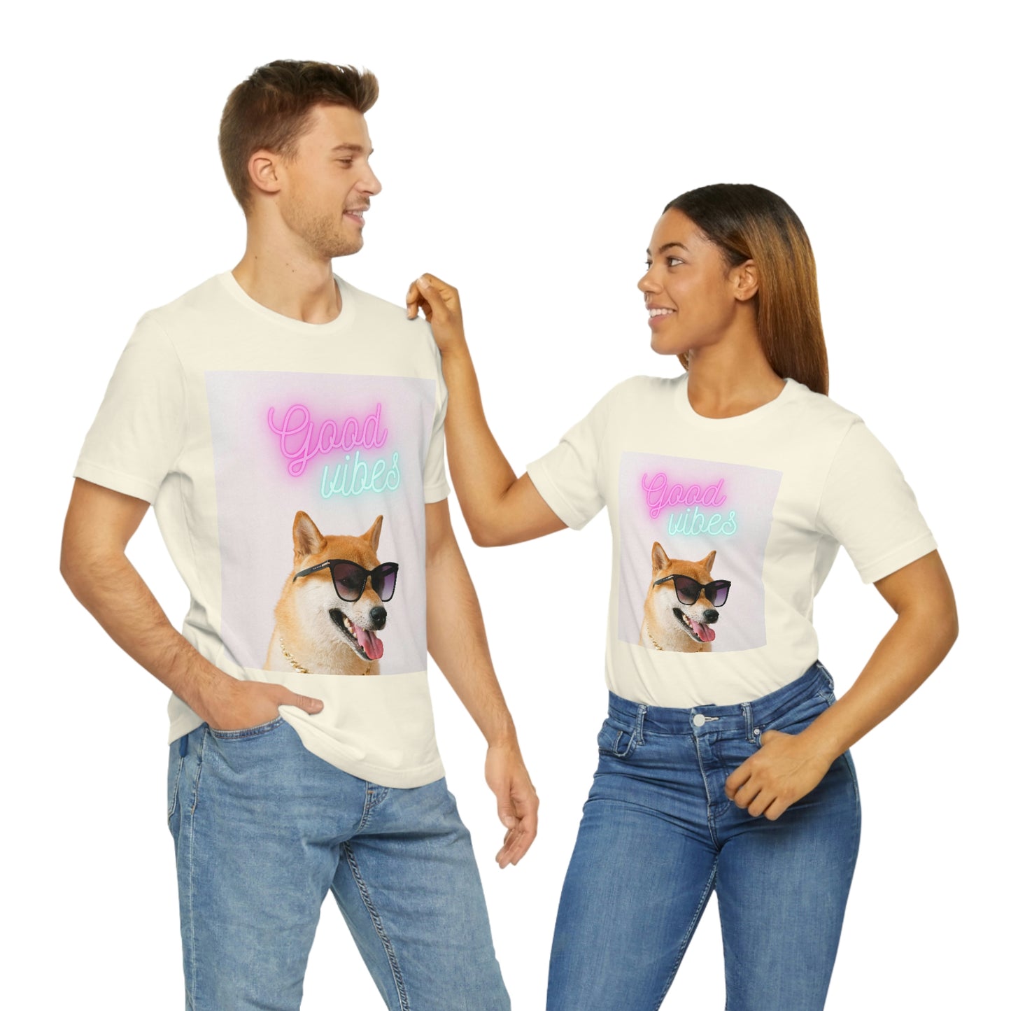 Good Vibes | Shiba Inu | Unisex Jersey Short Sleeve Tee