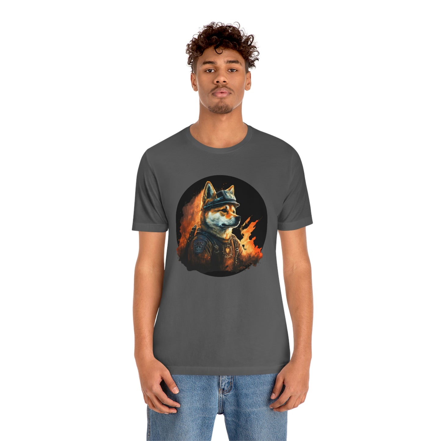 Shiba Inu Firefighter T-Shirt | Support Our Brave First Responders | Shiba Inu Tee with High-Quality Print