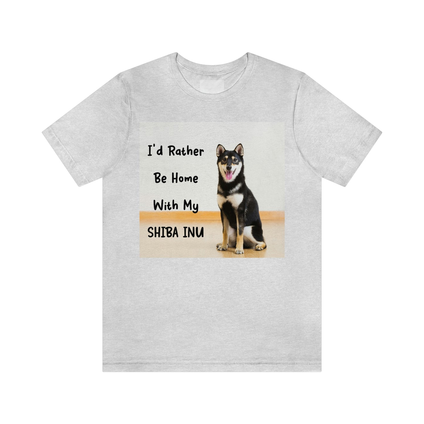 'I'd Rather Be Home with my Shiba' | Unisex Jersey Short Sleeve Tee