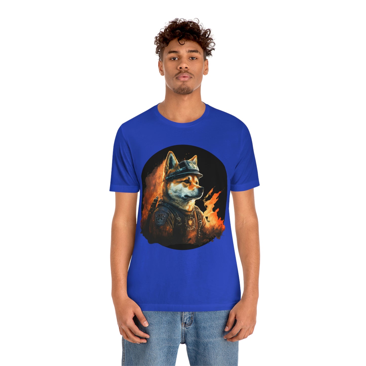 Shiba Inu Firefighter T-Shirt | Support Our Brave First Responders | Soft Cotton Tee with High-Quality Print