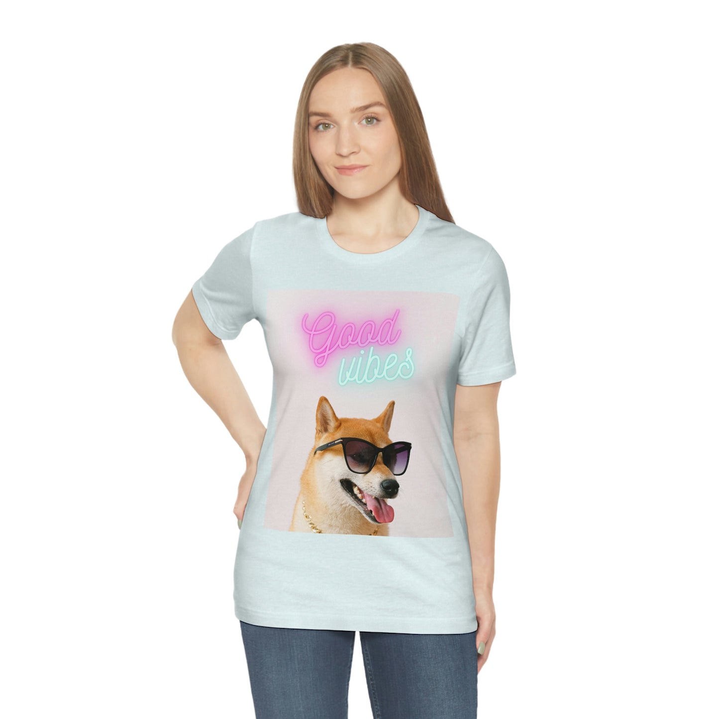 Good Vibes | Shiba Inu | Unisex Jersey Short Sleeve Tee