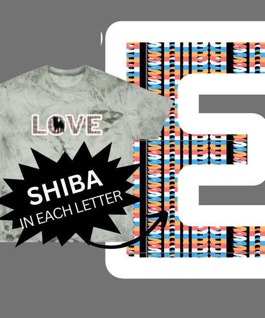 Shiba Inu T-shirt design - Unleash Your Unique Style with Shiba-Inspired 'LOVE' T-Shirt