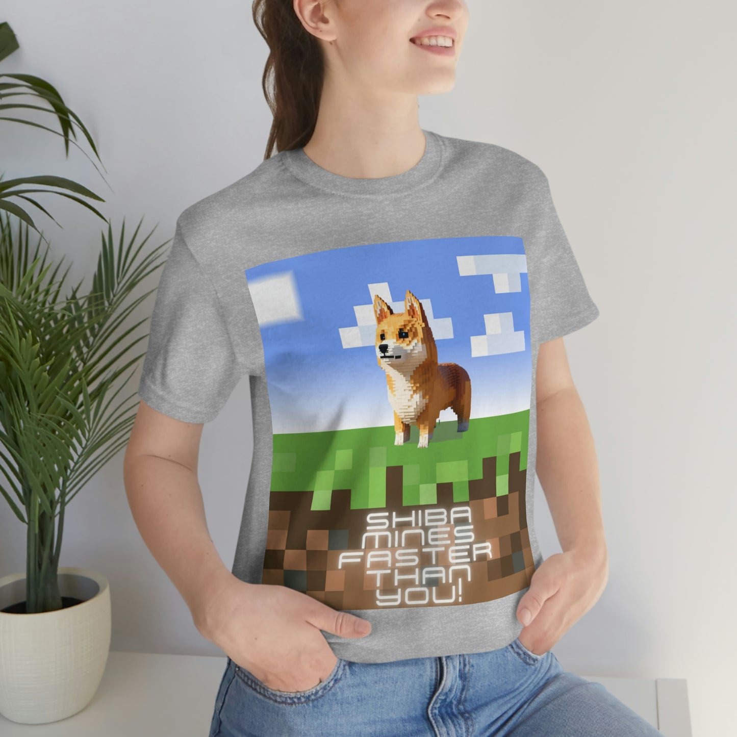 Shiba Mines Faster | Unisex Jersey Short Sleeve Tee