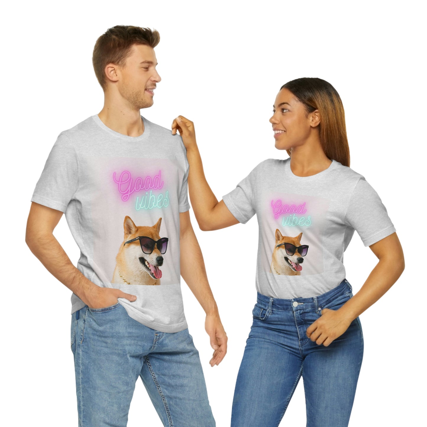 Good Vibes | Shiba Inu | Unisex Jersey Short Sleeve Tee