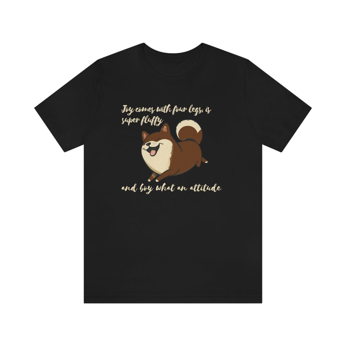 Boy What an Attitude | Dk Brown Shiba Inu | Unisex Jersey Short Sleeve Tee