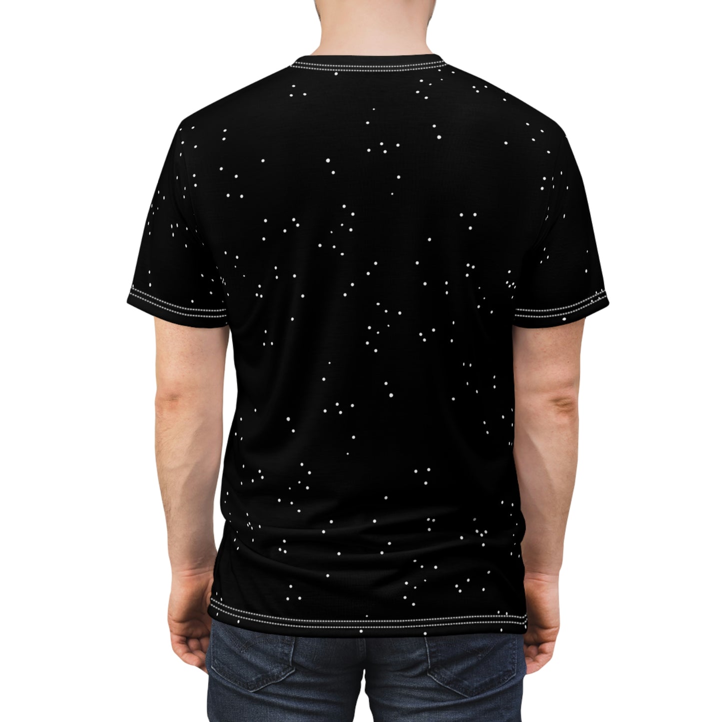 Over the Moon | Shiba Inu | Unisex AOP Cut & Sew Tee