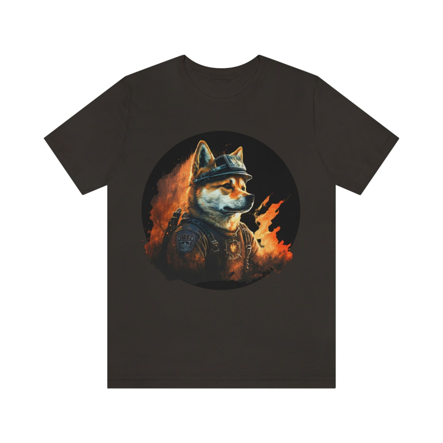 Shiba Inu Firefighter T-Shirt | Support Our Brave First Responders | Soft Cotton Tee with High-Quality Print