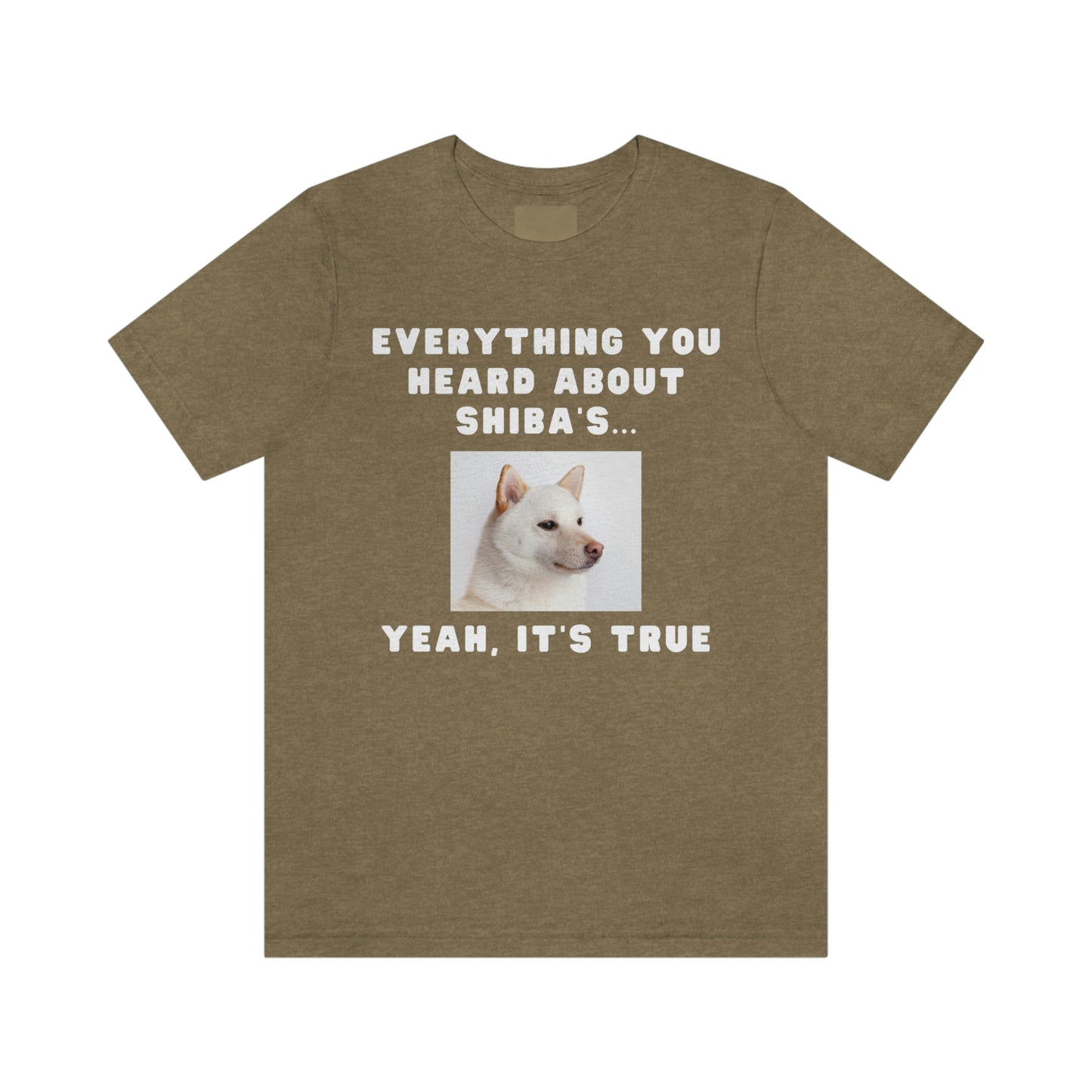 Believe What You've Heard | Cream Shiba Inu | Unisex Jersey Short Sleeve Tee