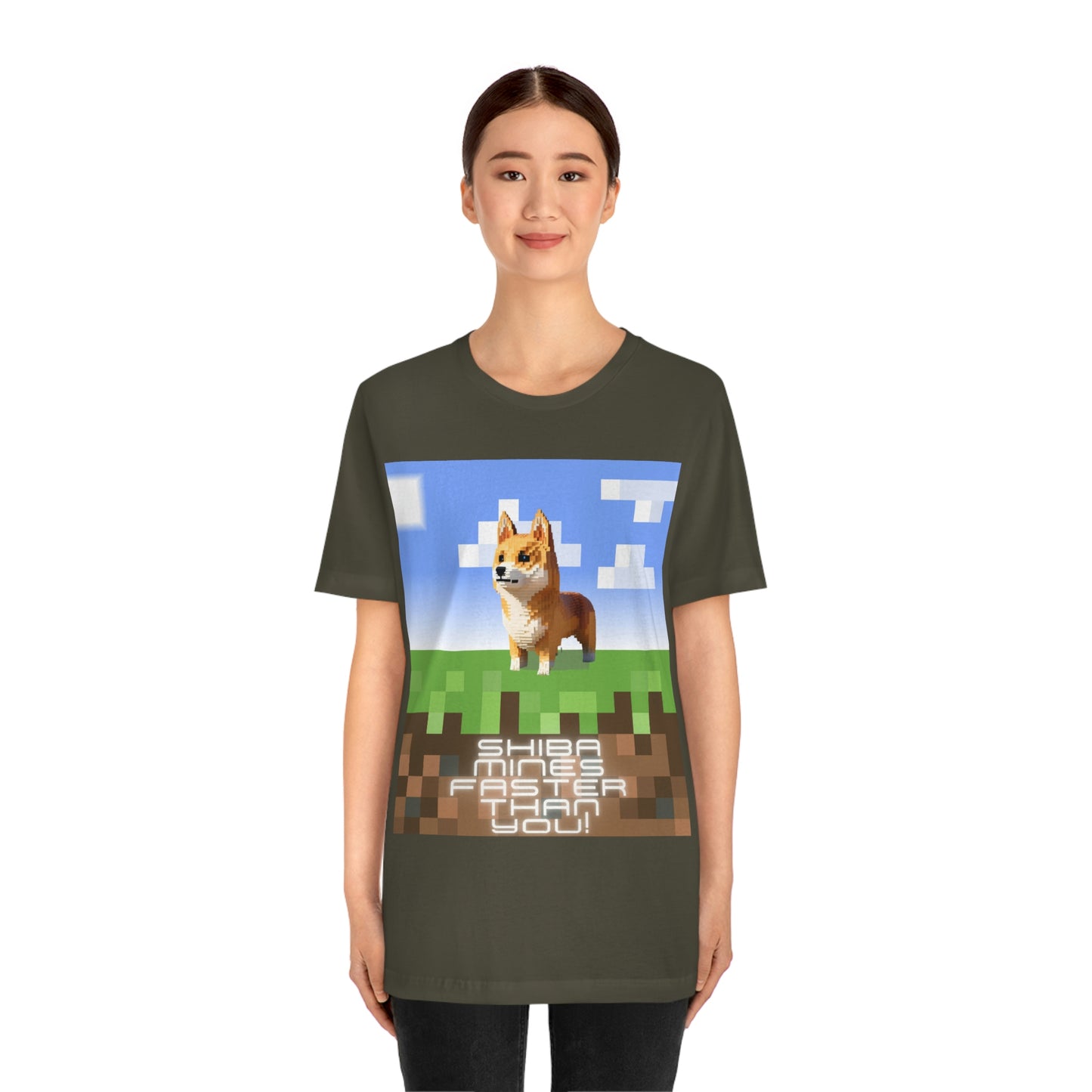 Shiba Mines Faster | Unisex Jersey Short Sleeve Tee