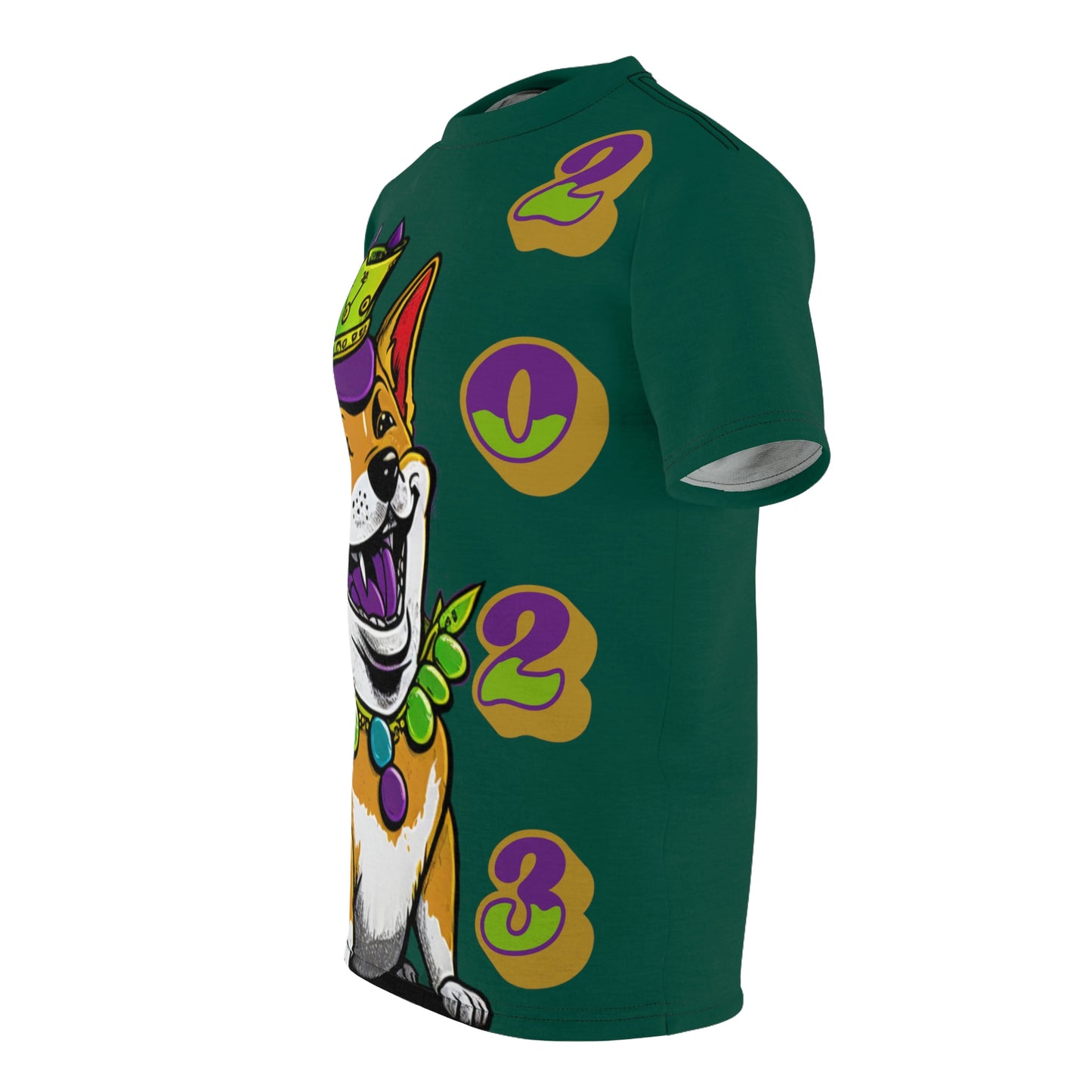 2023 Mardi Gras Shiba Inu T-Shirt - Premium Soft Microfiber-Knit Fabric - Stylish and Versatile Casual Tee