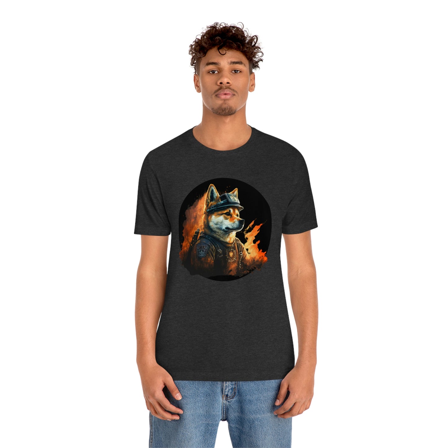 Shiba Inu Firefighter T-Shirt | Support Our Brave First Responders | Shiba Inu Tee with High-Quality Print