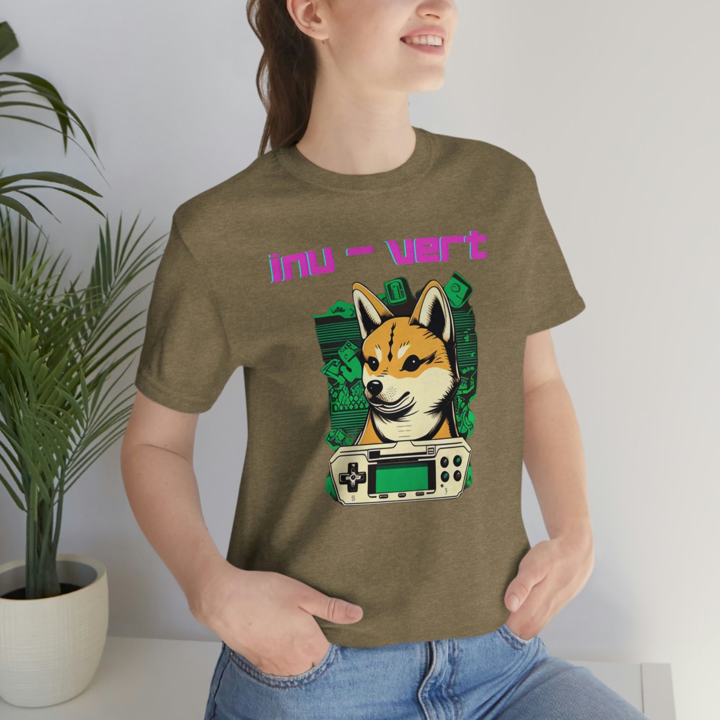 Inu - Vert Shiba Inu Funny Gamer Tshirt | Dog Owner Top