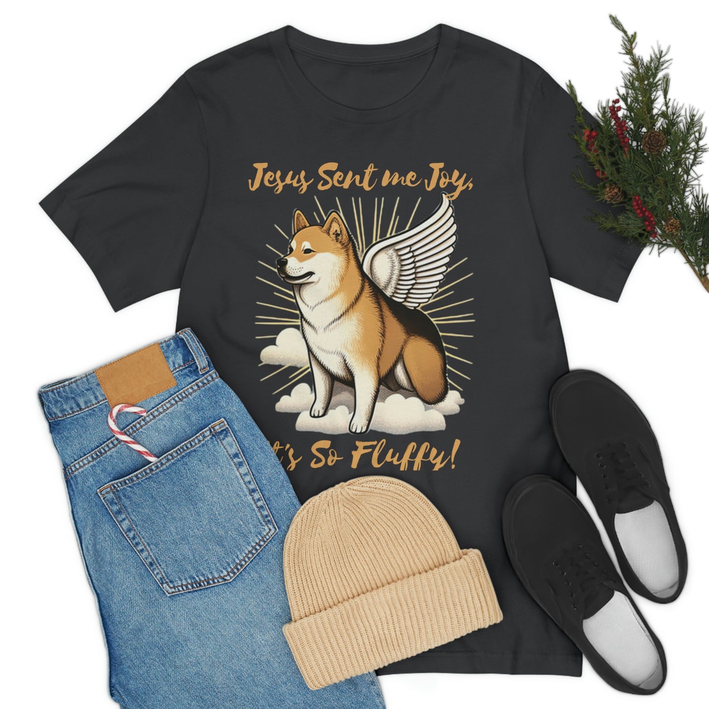 Jesus Sent me Joy | Shiba Inu | Unisex Jersey Short Sleeve Tee