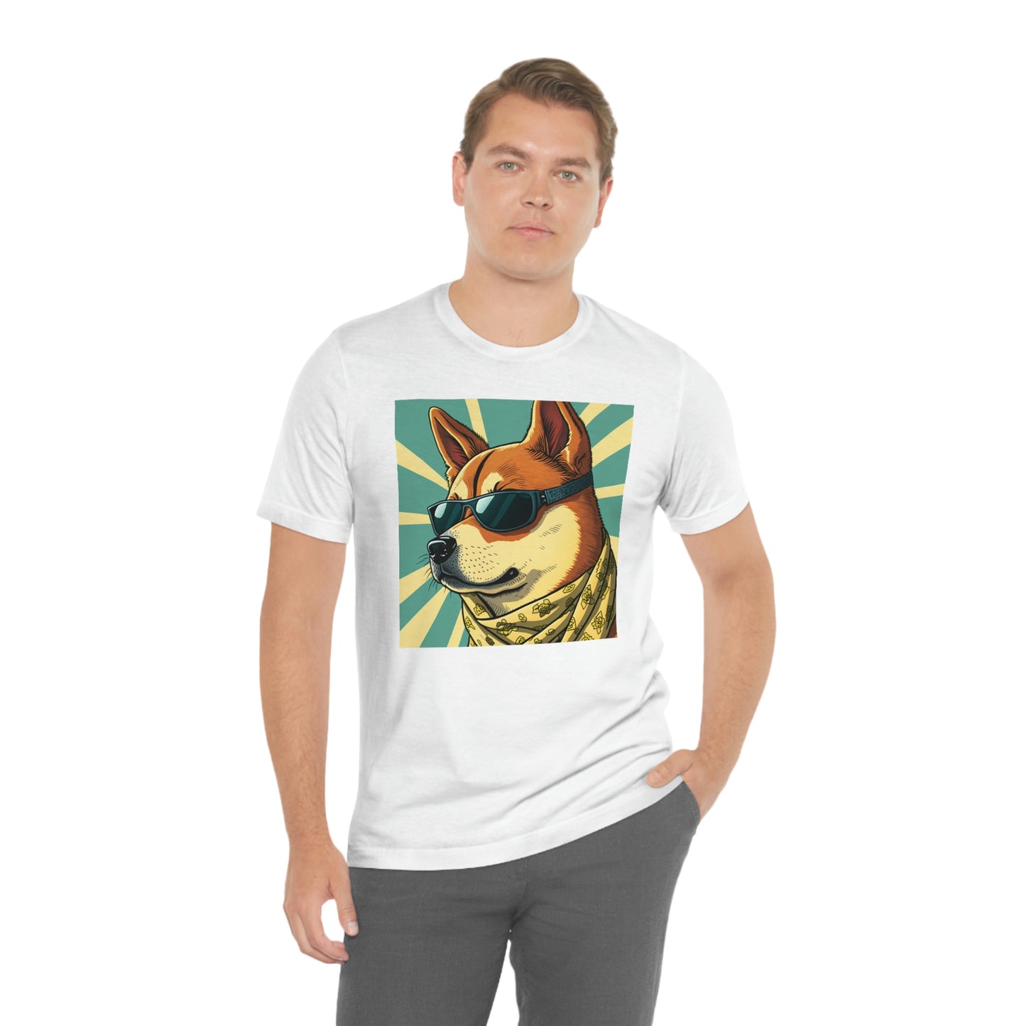 Trendy Shiba Inu T-Shirt | Cartoon Bandana and Sunglasses Design | Shiba Tee with High-Quality Print | Great Gift Idea