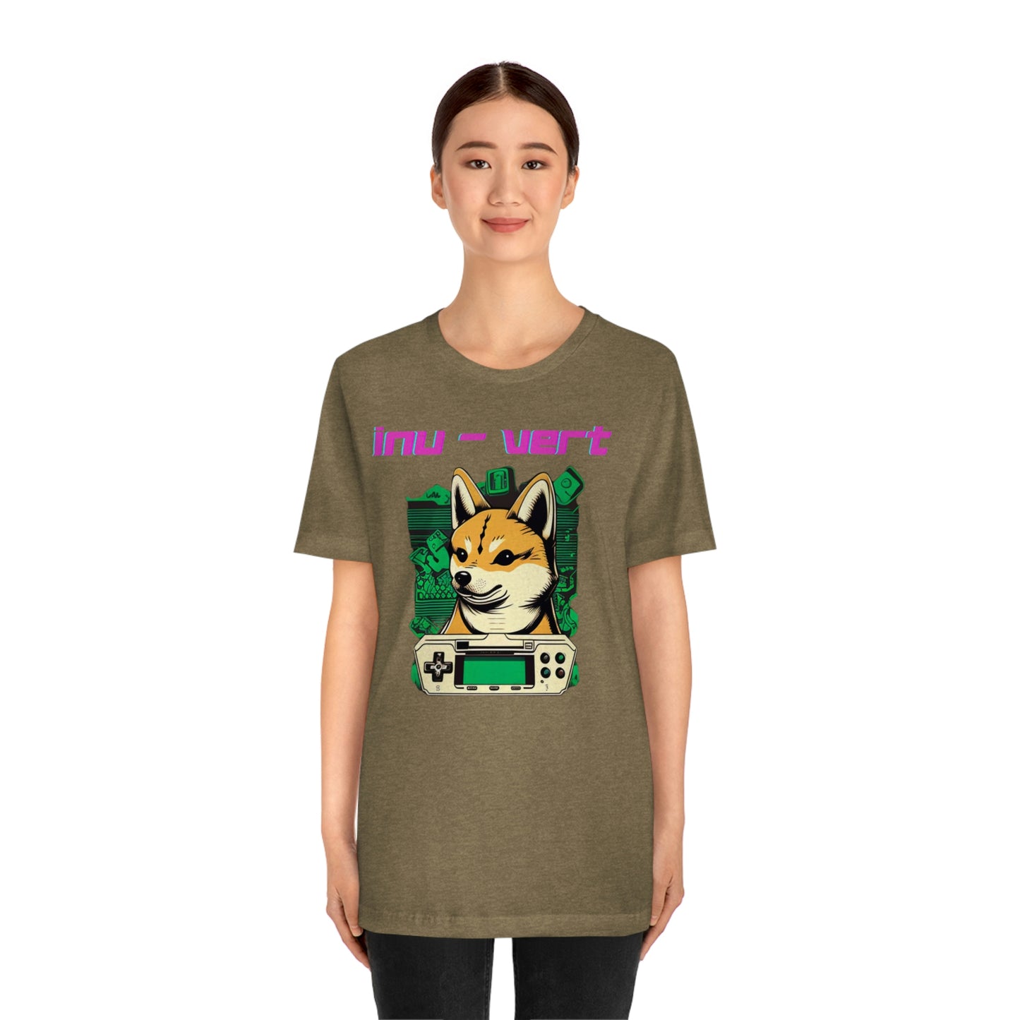 Inu - Vert Shiba Inu Funny Gamer Tshirt | Dog Owner Top