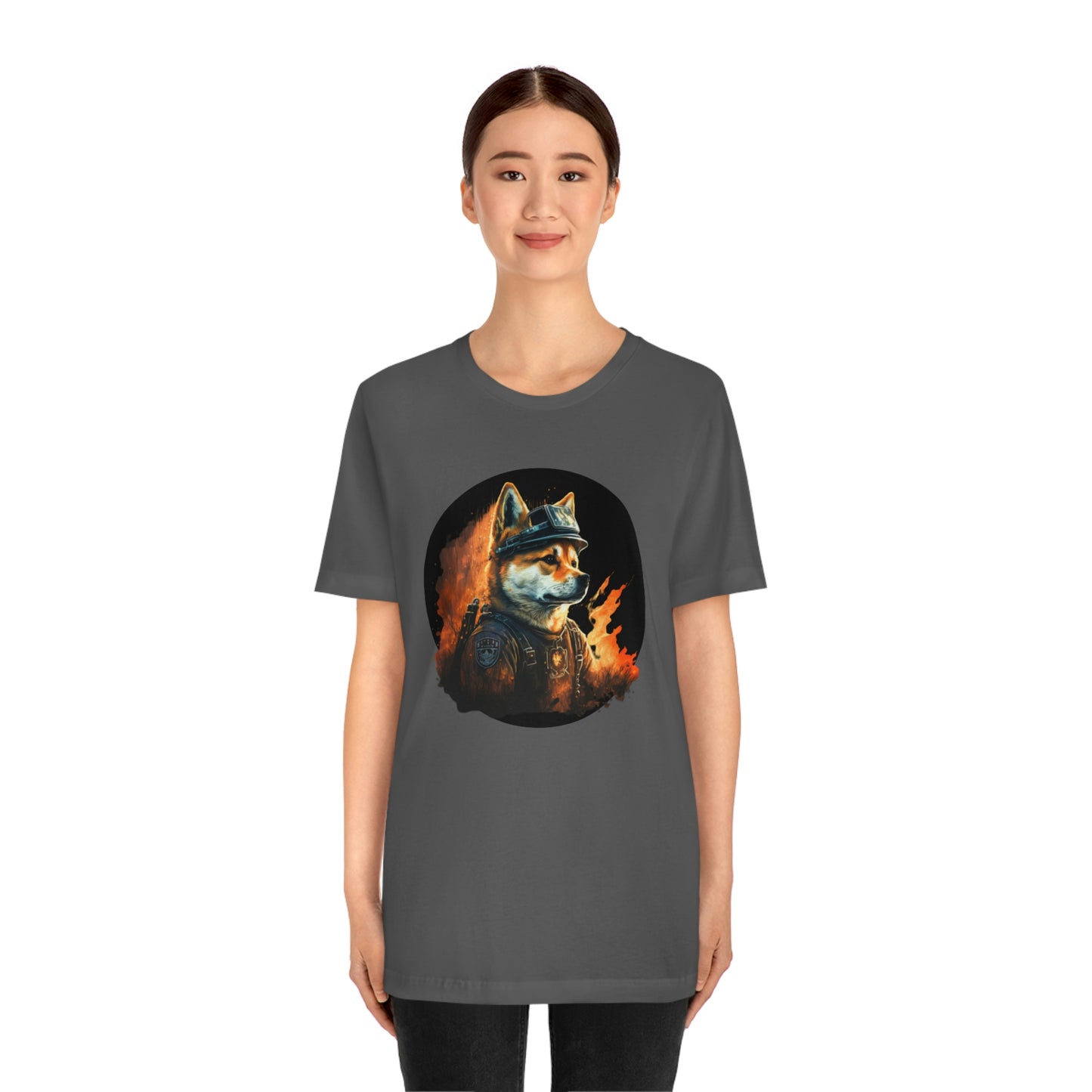 Shiba Inu Firefighter T-Shirt | Support Our Brave First Responders | Shiba Inu Tee with High-Quality Print