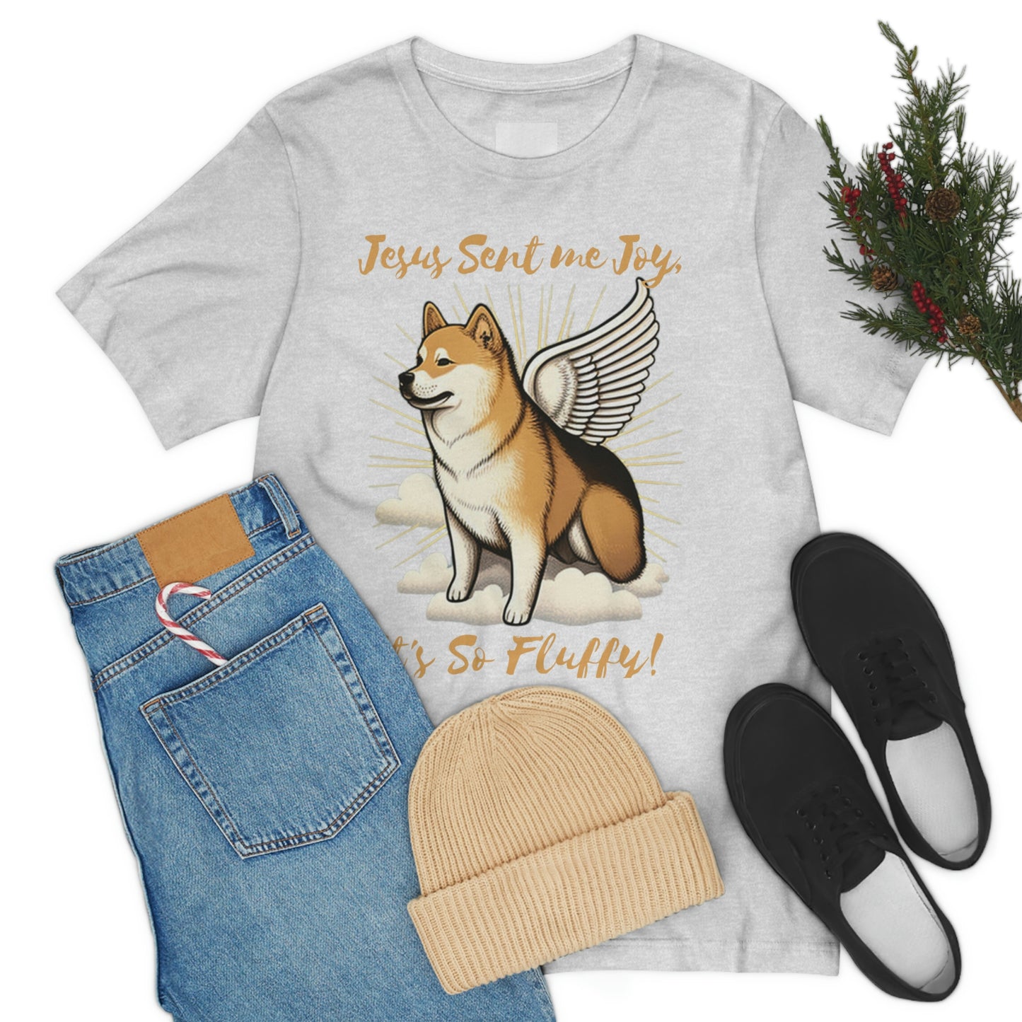 Jesus Sent me Joy | Shiba Inu | Unisex Jersey Short Sleeve Tee