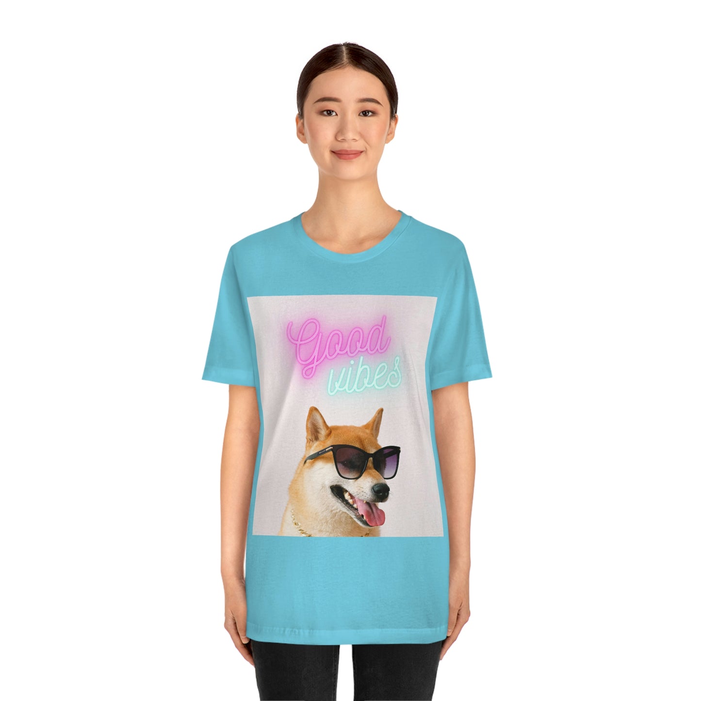 Good Vibes | Shiba Inu | Unisex Jersey Short Sleeve Tee