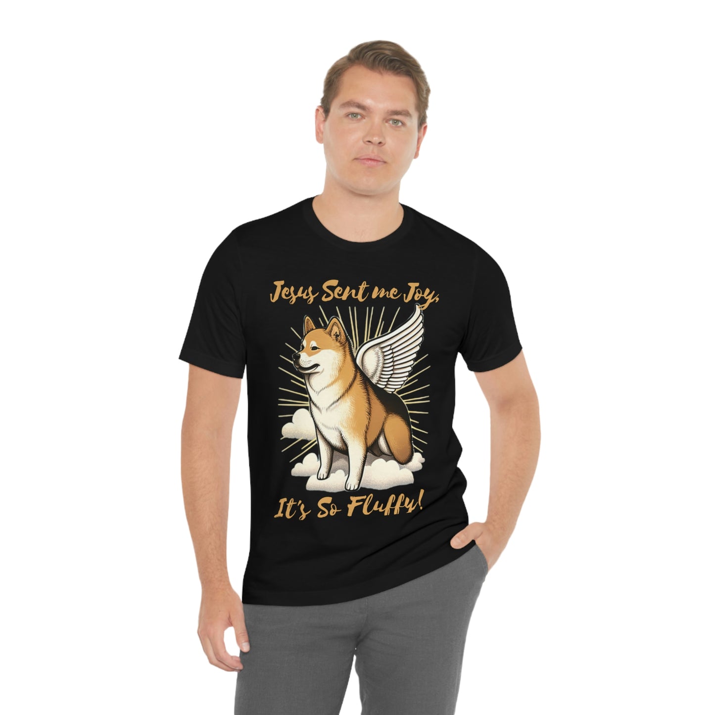 Jesus Sent me Joy | Shiba Inu | Unisex Jersey Short Sleeve Tee