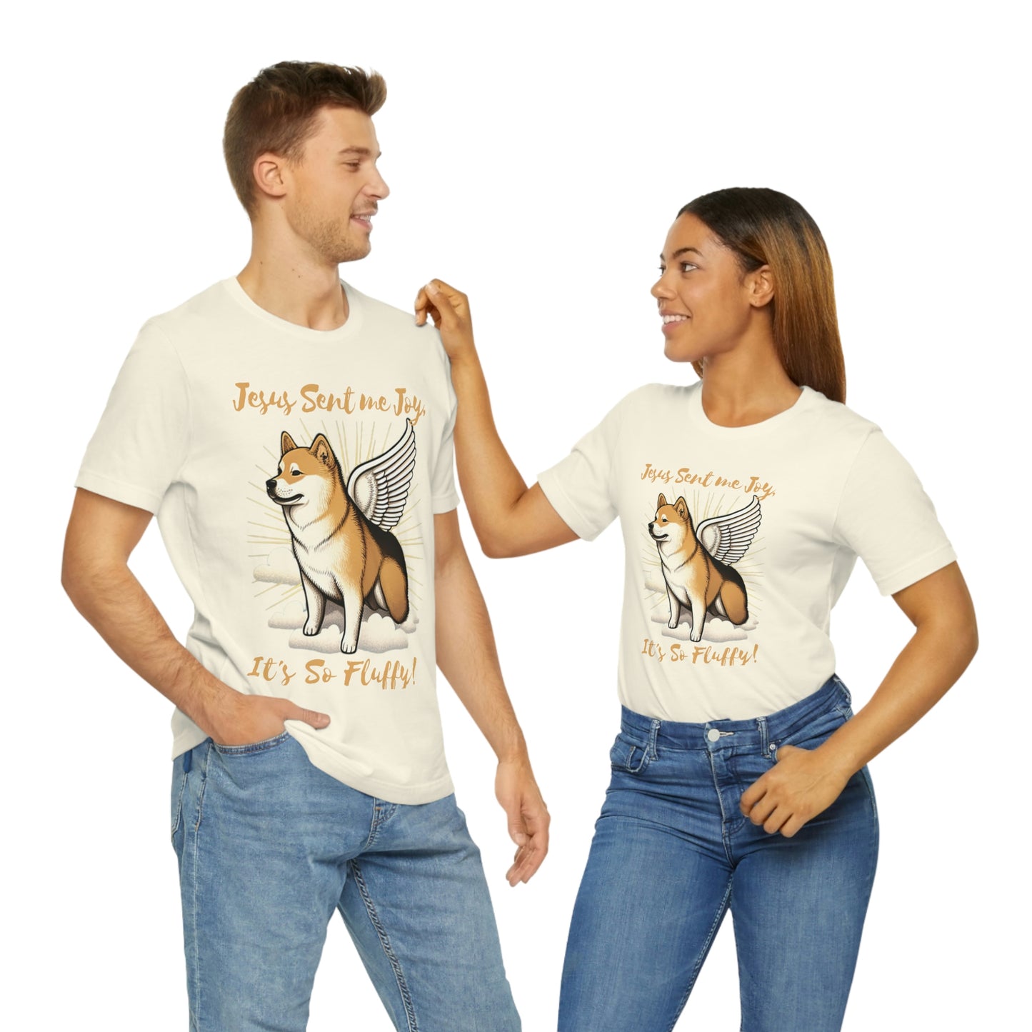 Jesus Sent me Joy | Shiba Inu | Unisex Jersey Short Sleeve Tee