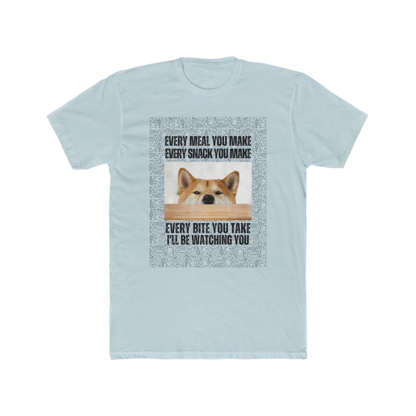 Shiba Inu | Watching You Eat | Men's Cotton Crew Tee