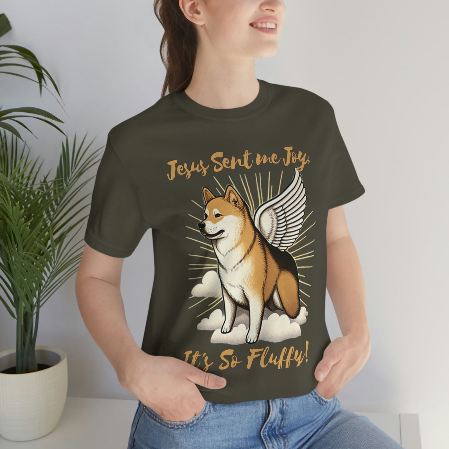 Jesus Sent me Joy | Shiba Inu | Unisex Jersey Short Sleeve Tee