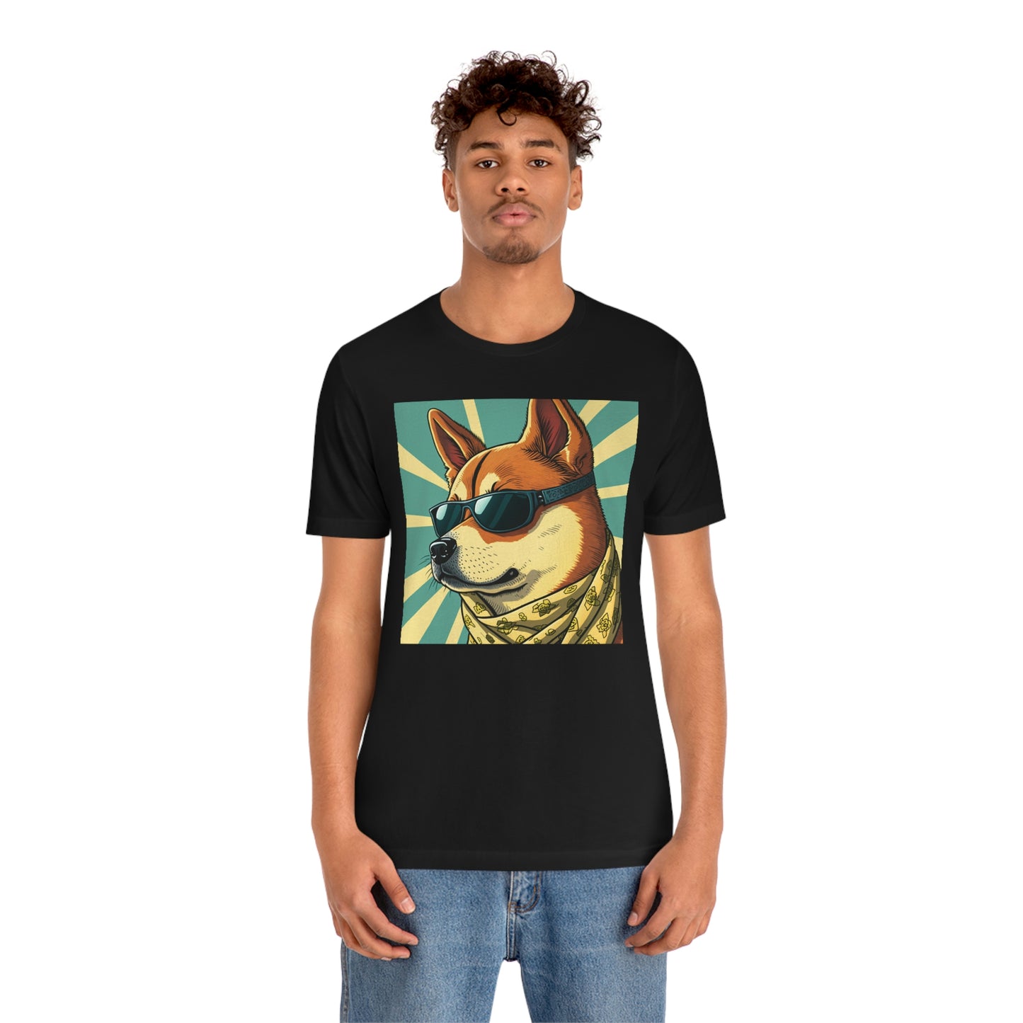 Trendy Shiba Inu T-Shirt | Cartoon Bandana and Sunglasses Design | Shiba Tee with High-Quality Print | Great Gift Idea