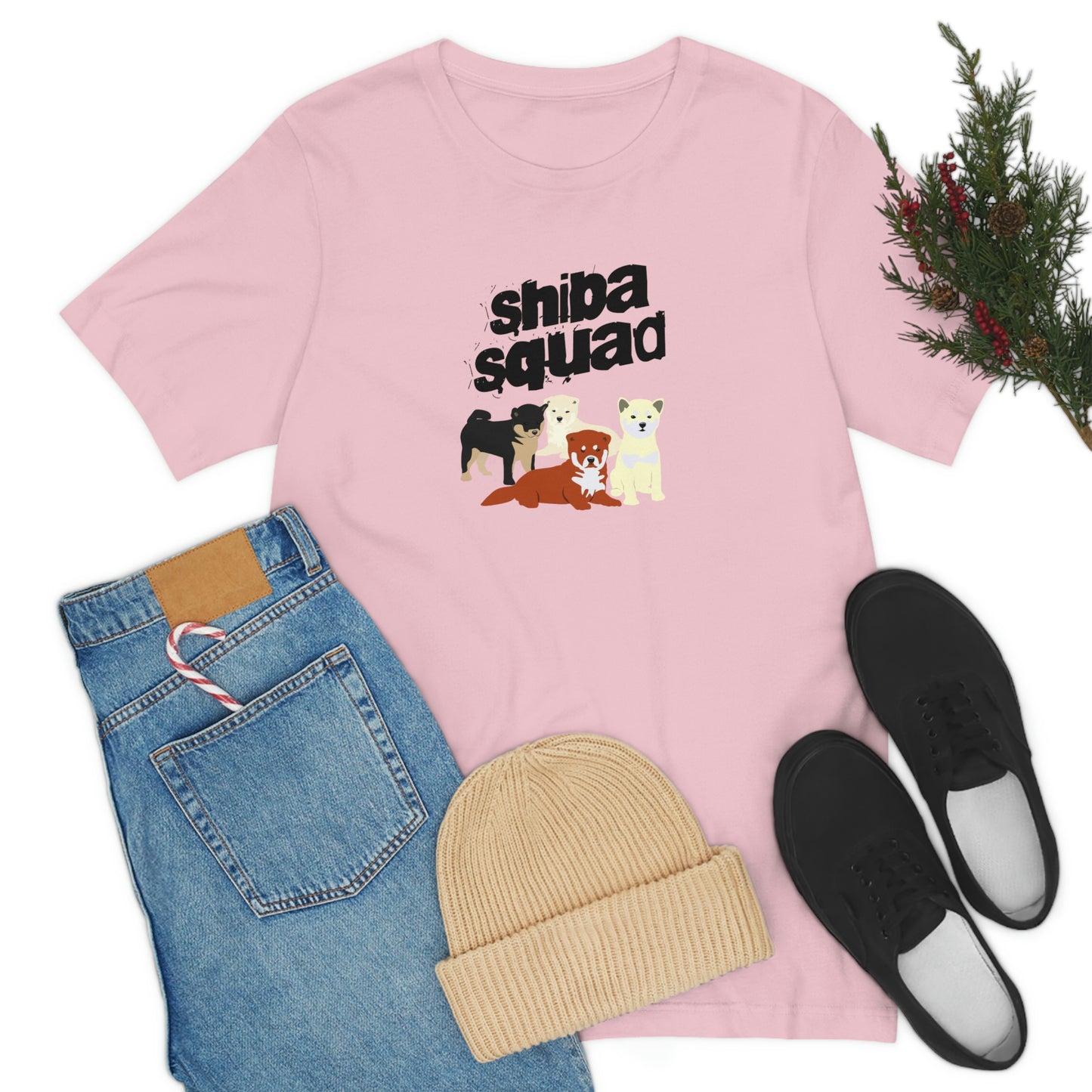 Unleash Your Inner Shiba Squad with Our Adorable T-Shirt Featuring 3 Cute Shiba Inus!