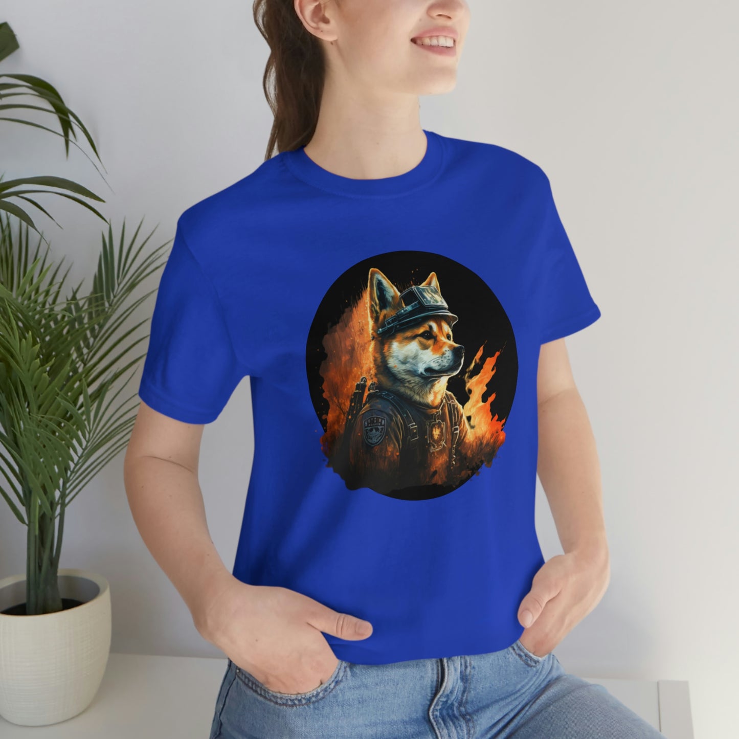 Shiba Inu Firefighter T-Shirt | Support Our Brave First Responders | Shiba Inu Tee with High-Quality Print