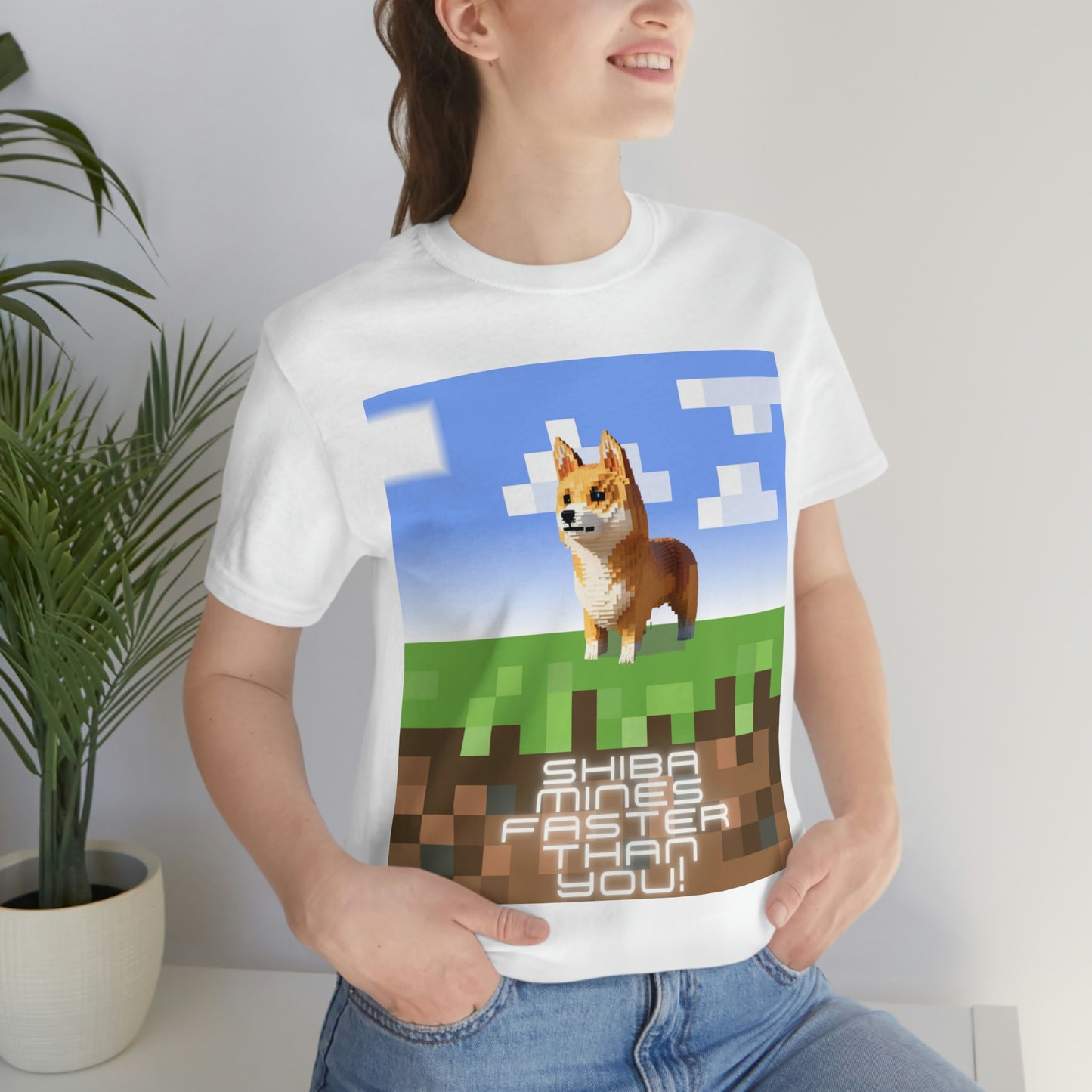 Shiba Mines Faster | Unisex Jersey Short Sleeve Tee