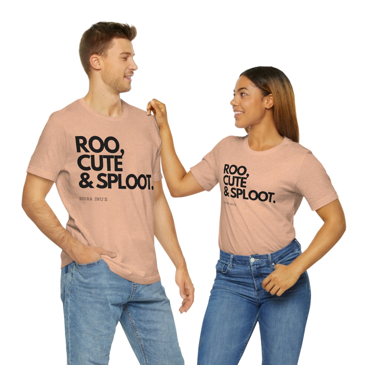 Roo, Cute & Sploot | Black Ink | Unisex Jersey Short Sleeve Tee